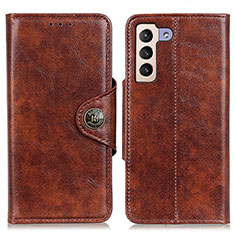 Funda de Cuero Cartera con Soporte Carcasa M12L para Samsung Galaxy S21 FE 5G Marron