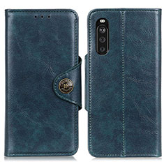 Funda de Cuero Cartera con Soporte Carcasa M12L para Sony Xperia 10 III Lite Azul