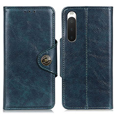 Funda de Cuero Cartera con Soporte Carcasa M12L para Sony Xperia 10 IV Azul