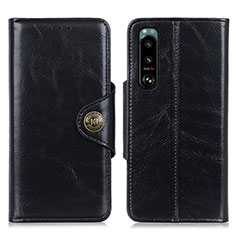 Funda de Cuero Cartera con Soporte Carcasa M12L para Sony Xperia 5 III Negro