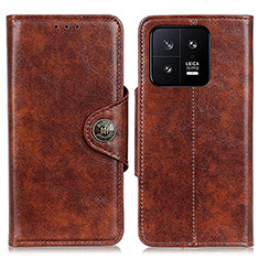 Funda de Cuero Cartera con Soporte Carcasa M12L para Xiaomi Mi 13 5G Marron