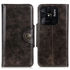 Funda de Cuero Cartera con Soporte Carcasa M12L para Xiaomi Redmi 10 Power Bronze