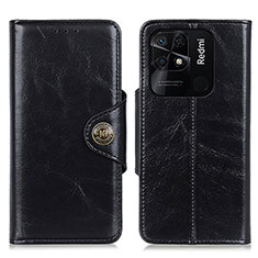 Funda de Cuero Cartera con Soporte Carcasa M12L para Xiaomi Redmi 10 Power Negro