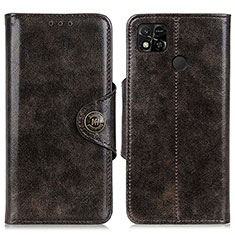 Funda de Cuero Cartera con Soporte Carcasa M12L para Xiaomi Redmi 9C Bronze