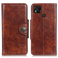 Funda de Cuero Cartera con Soporte Carcasa M12L para Xiaomi Redmi 9C Marron