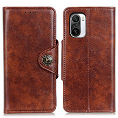 Funda de Cuero Cartera con Soporte Carcasa M12L para Xiaomi Redmi K40 Pro 5G Marron