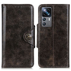 Funda de Cuero Cartera con Soporte Carcasa M12L para Xiaomi Redmi K50 Ultra 5G Bronze