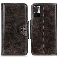 Funda de Cuero Cartera con Soporte Carcasa M12L para Xiaomi Redmi Note 10 JE 5G Bronze