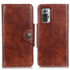 Funda de Cuero Cartera con Soporte Carcasa M12L para Xiaomi Redmi Note 10 Pro 4G Marron