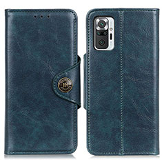 Funda de Cuero Cartera con Soporte Carcasa M12L para Xiaomi Redmi Note 10 Pro Max Azul