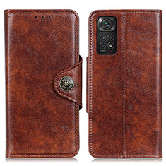 Funda de Cuero Cartera con Soporte Carcasa M12L para Xiaomi Redmi Note 11 4G (2022) Marron