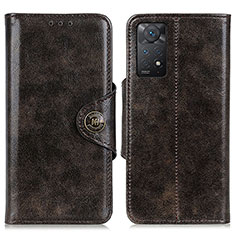 Funda de Cuero Cartera con Soporte Carcasa M12L para Xiaomi Redmi Note 11 Pro 4G Bronze