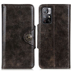 Funda de Cuero Cartera con Soporte Carcasa M12L para Xiaomi Redmi Note 11S 5G Bronze