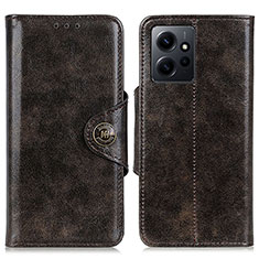 Funda de Cuero Cartera con Soporte Carcasa M12L para Xiaomi Redmi Note 12 4G Bronze