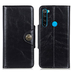 Funda de Cuero Cartera con Soporte Carcasa M12L para Xiaomi Redmi Note 8 (2021) Negro