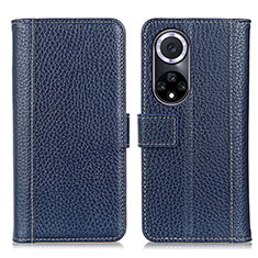 Funda de Cuero Cartera con Soporte Carcasa M13L para Huawei Honor 50 5G Azul