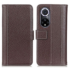 Funda de Cuero Cartera con Soporte Carcasa M13L para Huawei Honor 50 5G Marron