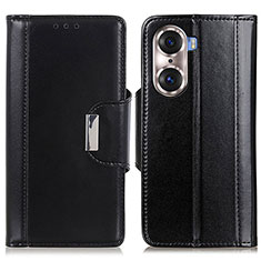 Funda de Cuero Cartera con Soporte Carcasa M13L para Huawei Honor 60 5G Negro