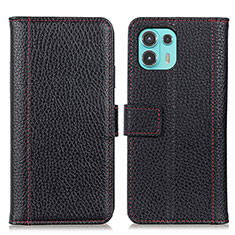 Funda de Cuero Cartera con Soporte Carcasa M13L para Motorola Moto Edge 20 Lite 5G Negro