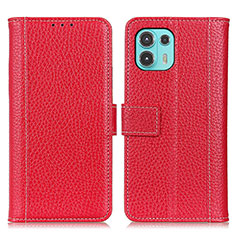 Funda de Cuero Cartera con Soporte Carcasa M13L para Motorola Moto Edge 20 Lite 5G Rojo