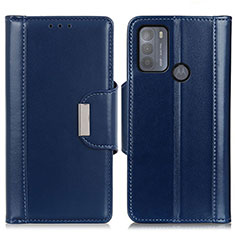 Funda de Cuero Cartera con Soporte Carcasa M13L para Motorola Moto G50 Azul