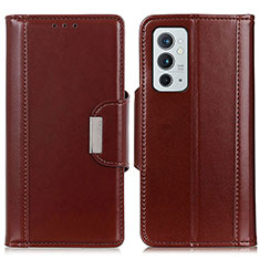 Funda de Cuero Cartera con Soporte Carcasa M13L para OnePlus 9RT 5G Marron