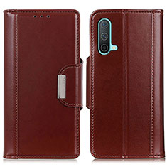 Funda de Cuero Cartera con Soporte Carcasa M13L para OnePlus Nord CE 5G Marron