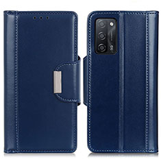 Funda de Cuero Cartera con Soporte Carcasa M13L para Oppo A53s 5G Azul