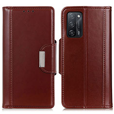 Funda de Cuero Cartera con Soporte Carcasa M13L para Oppo A53s 5G Marron