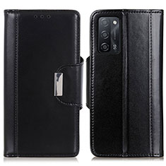 Funda de Cuero Cartera con Soporte Carcasa M13L para Oppo A55 5G Negro