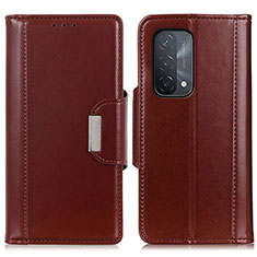 Funda de Cuero Cartera con Soporte Carcasa M13L para Oppo A74 5G Marron