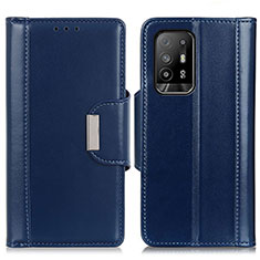 Funda de Cuero Cartera con Soporte Carcasa M13L para Oppo A94 5G Azul