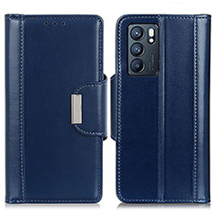 Funda de Cuero Cartera con Soporte Carcasa M13L para Oppo Reno6 5G Azul