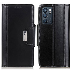 Funda de Cuero Cartera con Soporte Carcasa M13L para Oppo Reno6 5G Negro