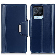 Funda de Cuero Cartera con Soporte Carcasa M13L para Realme 8 4G Azul