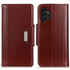 Funda de Cuero Cartera con Soporte Carcasa M13L para Samsung Galaxy A04s Marron