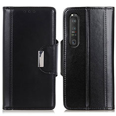 Funda de Cuero Cartera con Soporte Carcasa M13L para Sony Xperia 1 III Negro