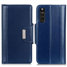 Funda de Cuero Cartera con Soporte Carcasa M13L para Sony Xperia 10 III SOG04 Azul