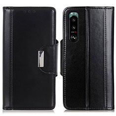 Funda de Cuero Cartera con Soporte Carcasa M13L para Sony Xperia 5 III Negro