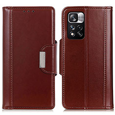 Funda de Cuero Cartera con Soporte Carcasa M13L para Xiaomi Mi 11i 5G (2022) Marron