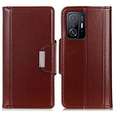 Funda de Cuero Cartera con Soporte Carcasa M13L para Xiaomi Mi 11T 5G Marron