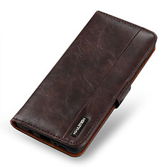 Funda de Cuero Cartera con Soporte Carcasa M13L para Xiaomi Poco M5S Marron