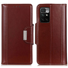 Funda de Cuero Cartera con Soporte Carcasa M13L para Xiaomi Redmi 10 (2022) Marron