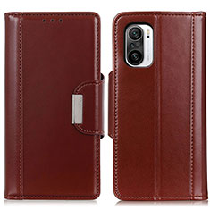 Funda de Cuero Cartera con Soporte Carcasa M13L para Xiaomi Redmi K40 5G Marron