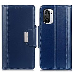 Funda de Cuero Cartera con Soporte Carcasa M13L para Xiaomi Redmi K40 Pro 5G Azul