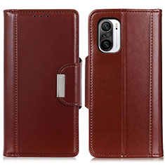 Funda de Cuero Cartera con Soporte Carcasa M13L para Xiaomi Redmi K40 Pro+ Plus 5G Marron