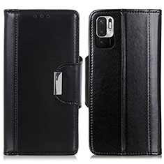 Funda de Cuero Cartera con Soporte Carcasa M13L para Xiaomi Redmi Note 10 JE 5G Negro