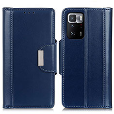 Funda de Cuero Cartera con Soporte Carcasa M13L para Xiaomi Redmi Note 10 Pro 5G Azul