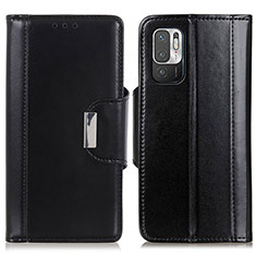 Funda de Cuero Cartera con Soporte Carcasa M13L para Xiaomi Redmi Note 10T 5G Negro