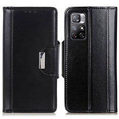 Funda de Cuero Cartera con Soporte Carcasa M13L para Xiaomi Redmi Note 11 5G Negro